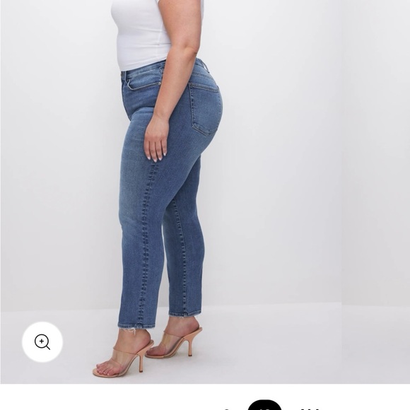 Good American Always Fits (size 14-18 Plus) Straight Leg Jean in Indigo316 - Picture 3 of 7